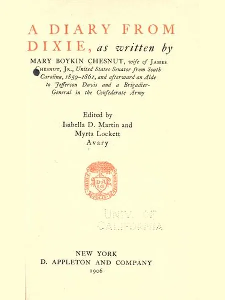 A Diary from Dixie cover