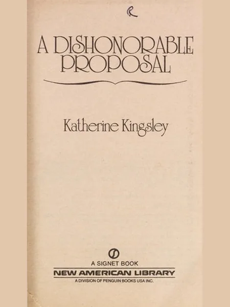 A Dishonorable Proposal cover