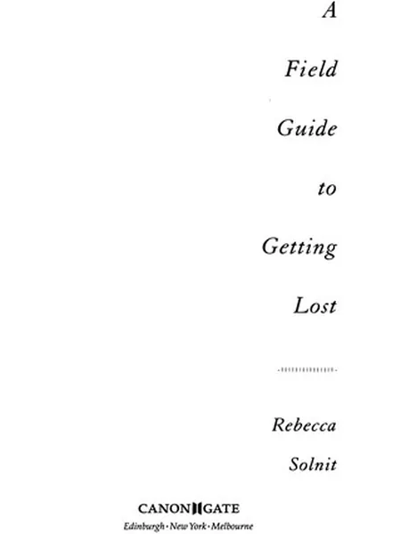 A Field Guide to Getting Lost cover, Canongate 2006