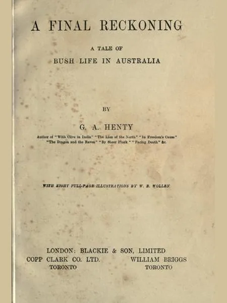 A Final Reckoning cover, Blackie 1880