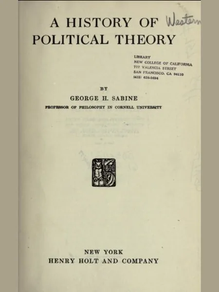 A History of Political Theory cover