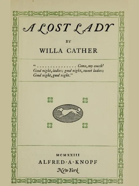 A Lost Lady cover