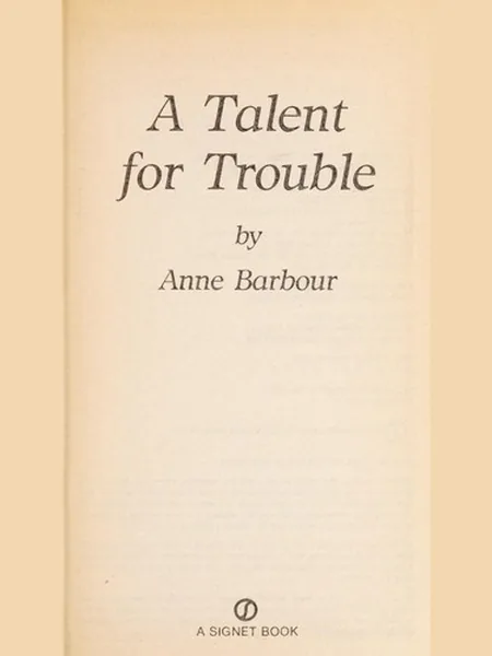 A Talent for Trouble cover