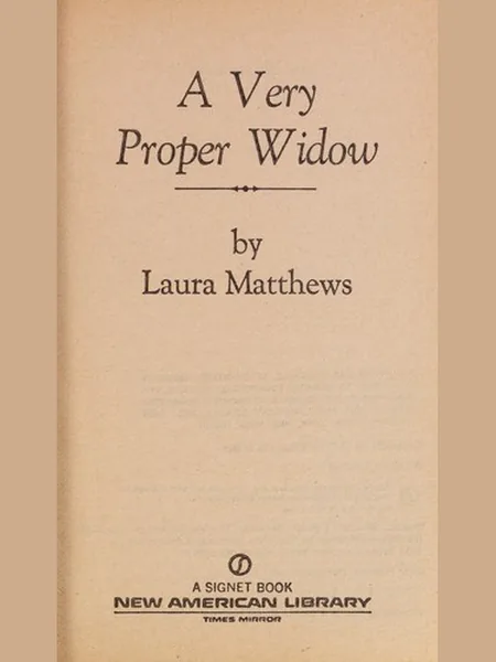 A Very Proper Widow cover