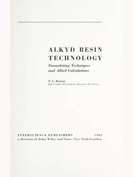 Alkyd Resin Technology cover