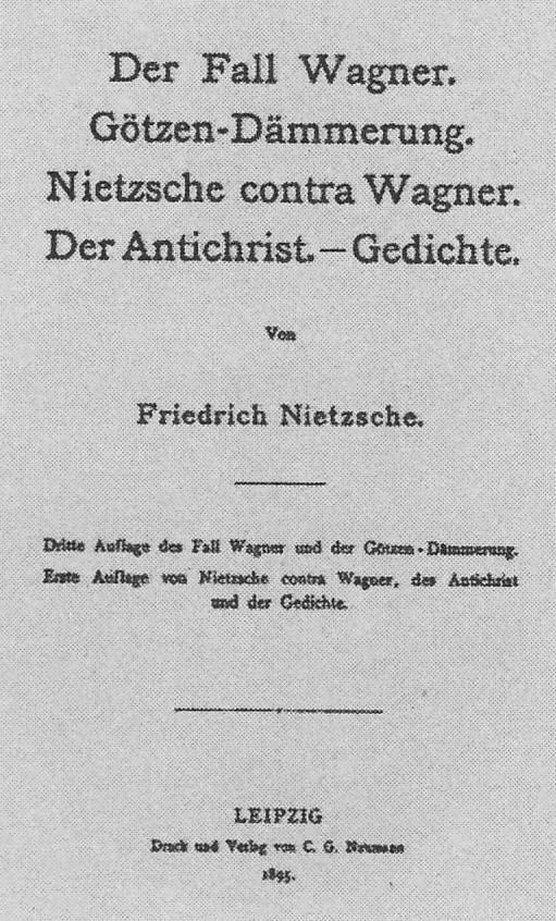 Antichrist first edition cover, C. G. Naumann 1895