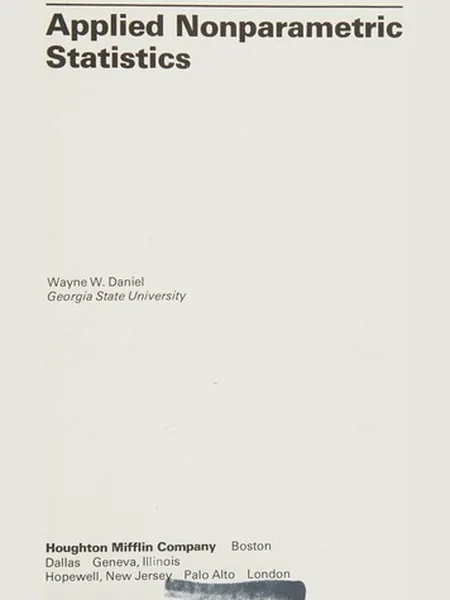 Applied Nonparametric Statistics cover