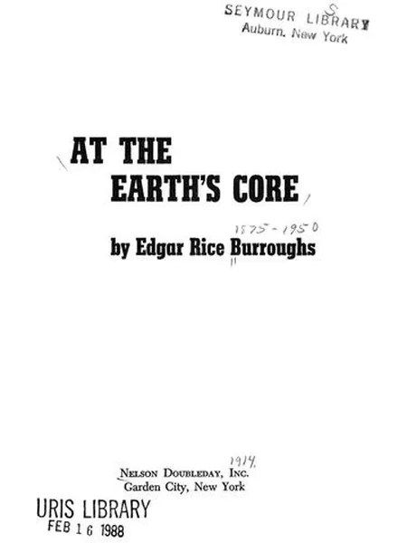 At the Earth's Core cover