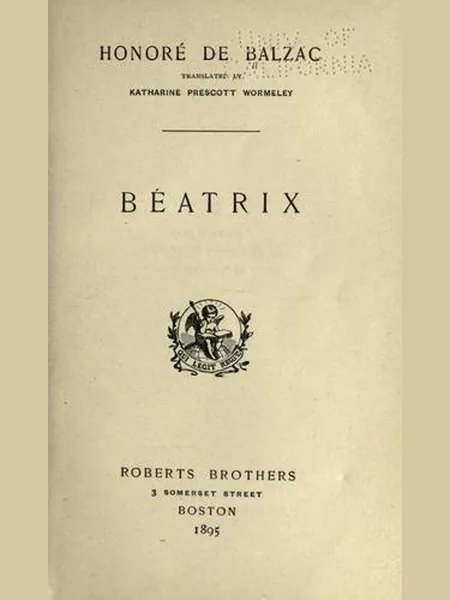 Béatrix cover, Roberts brothers 1895