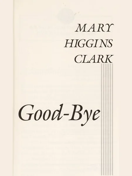 Before I Say Goodbye cover, Simon & Schuster 2000