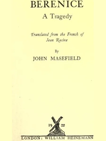 Bérénice cover, Heinemann 1922