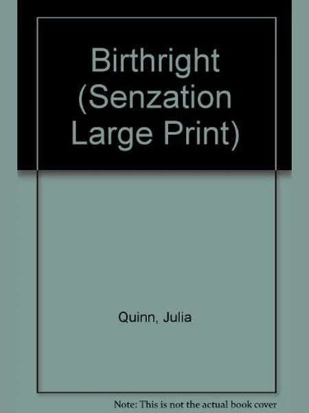 Birthright, cover of another edition (the Silhouette 1993 cover is not yet photographed)