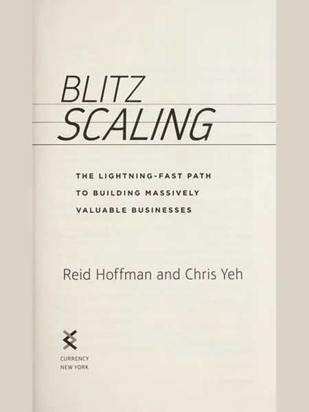 Blitzscaling cover