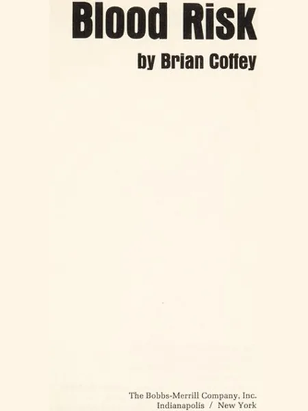 Blood Risk, cover of another edition (the Barker 1974 cover is not yet photographed)