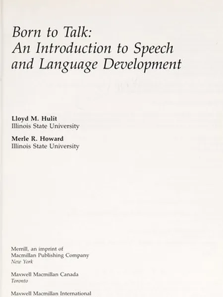Born to Talk cover, Merrill 1993