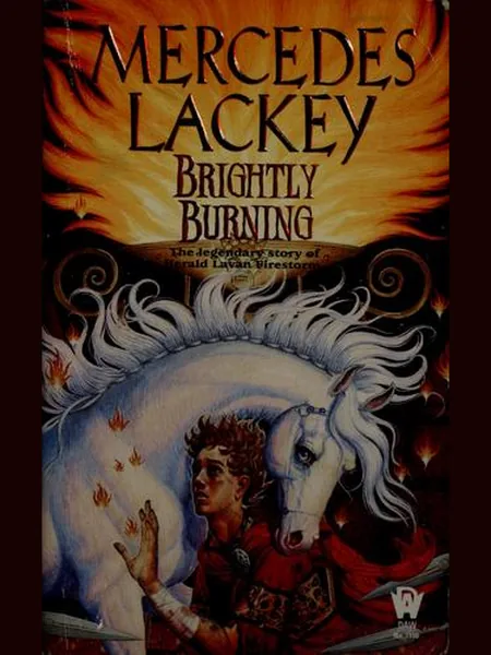 Brightly Burning first edition cover, DAW Books 2000