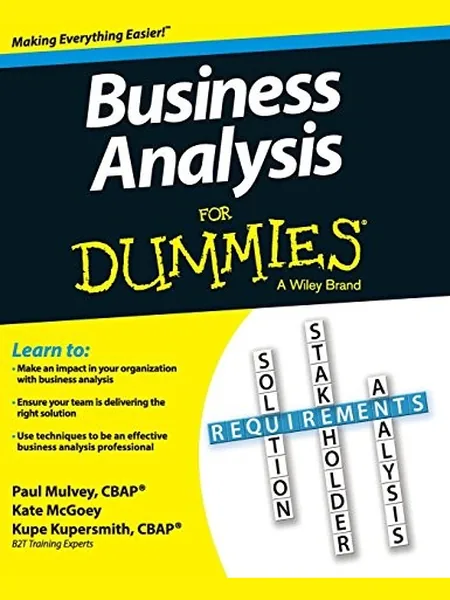 Business Analysis For Dummies cover