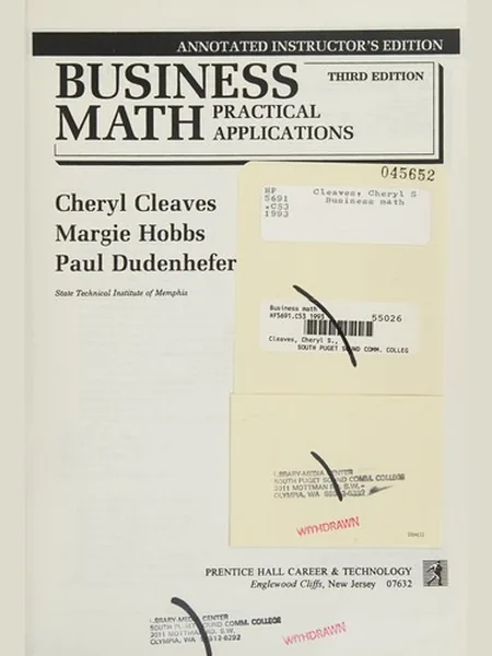 Business Math cover