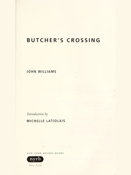 Butcher's Crossing, cover of another edition (the Macmillan 1960 cover is not yet photographed)