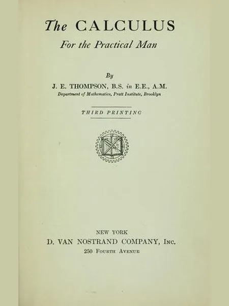 Calculus for the Practical Man, cover of another edition (the Van Nostrand 1931 cover is not yet photographed)