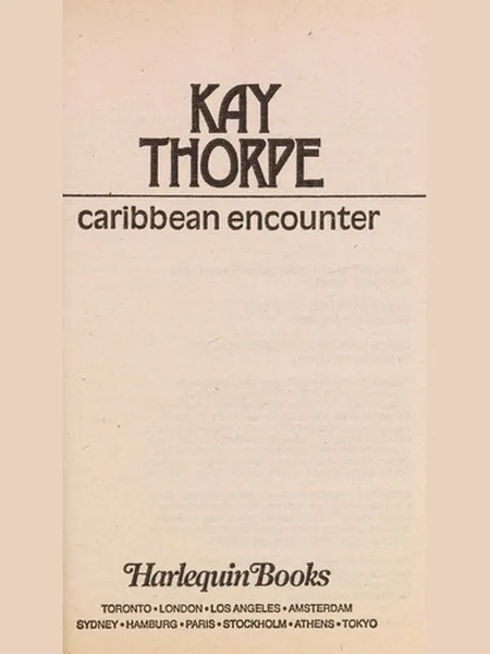 Caribbean Encounter, cover of another edition (the Mills & Boon 1983 cover is not yet photographed)