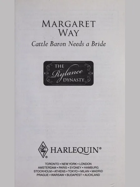 Cattle Baron Needs a Bride cover, Harlequin 2010