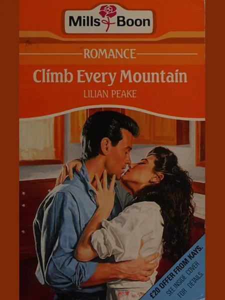 Climb Every Mountain, cover of another edition (the Mills & Boon 1989 cover is not yet photographed)