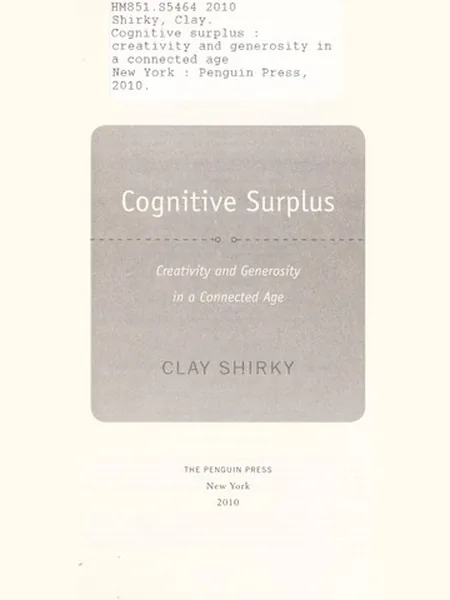 Cognitive Surplus cover, Penguin Books 2010