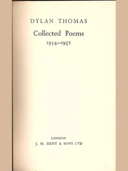 Collected Poems, 1934-1952 cover