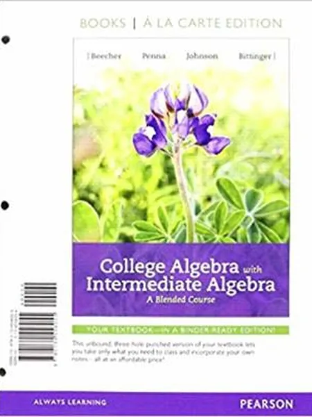 College Algebra with Intermediate Algebra first edition cover, Pearson Education Canada 2016