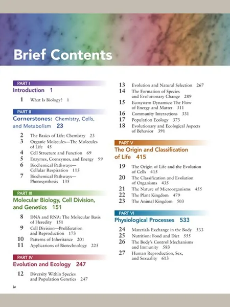 Concepts in Biology cover
