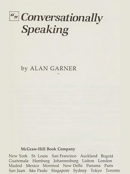 Conversationally Speaking first edition cover, McGraw-Hill 1981
