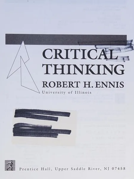 Critical Thinking first edition cover, Prentice-Hall 1996