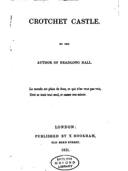 Crotchet Castle cover, T. Hookham 1831
