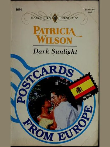 Dark Sunlight, cover of another edition (the Mills & Boon 1993 cover is not yet photographed)