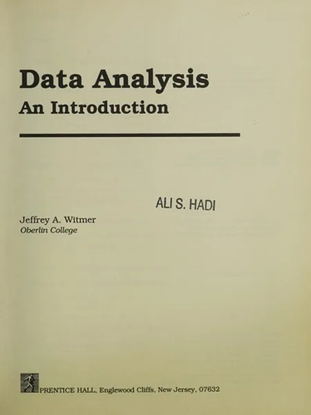 Data Analysis cover