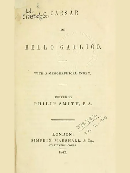 De Bello Gallico cover