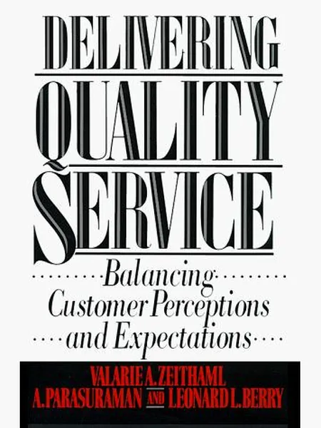 Delivering Quality Service first edition cover, Free Press 1990