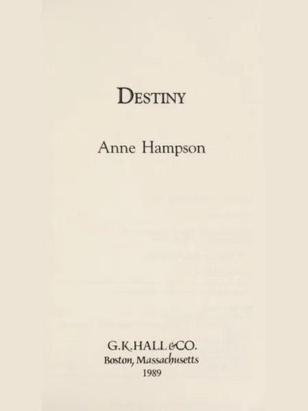 Destiny cover