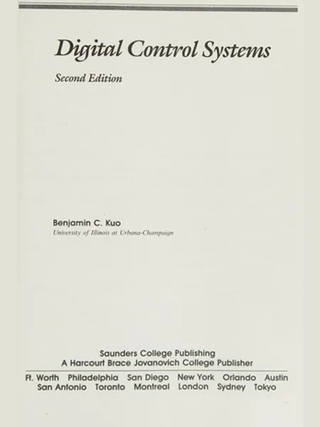 Digital Control Systems cover