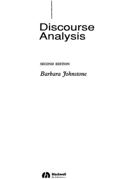 Discourse Analysis cover