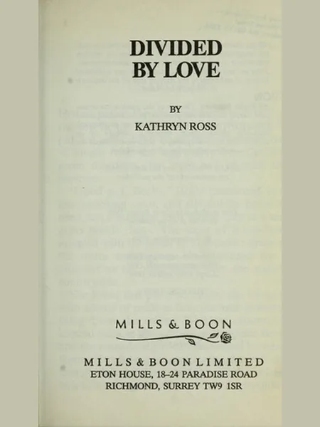 Divided by Love cover, Macmillan 1994