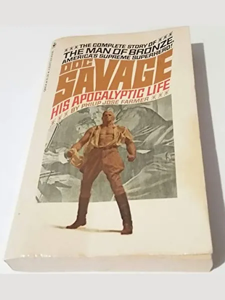 Doc Savage, cover of the Bantam Books, 1975 edition (the Orion Publishing Group 2012 cover is not yet photographed)