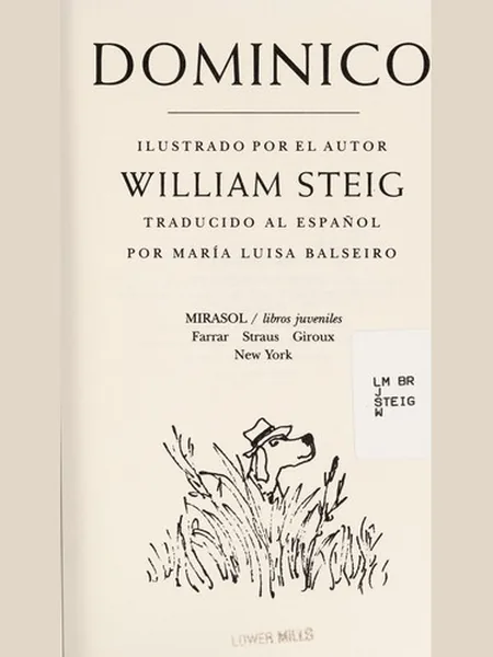 Dominic, cover of the Farrar Straus & Giroux (J), 1994 edition (the Hamish Hamilton 1973 cover is not yet photographed)