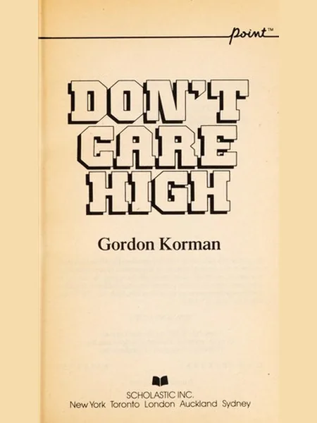 Don't Care High cover