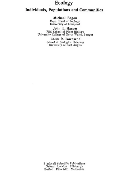 Ecology cover
