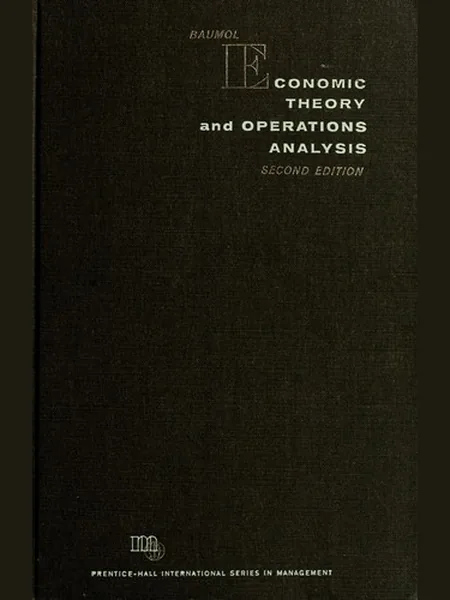 Economic Theory and Operations Analysis cover