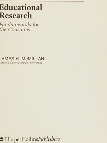 Educational Research first edition cover, HarperCollins 1991