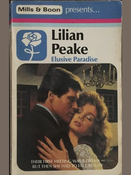 Elusive Paradise, cover of another edition (the Mills & Boon 1985 cover is not yet photographed)