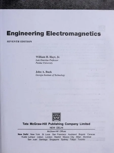 Engineering Electromagnetics cover